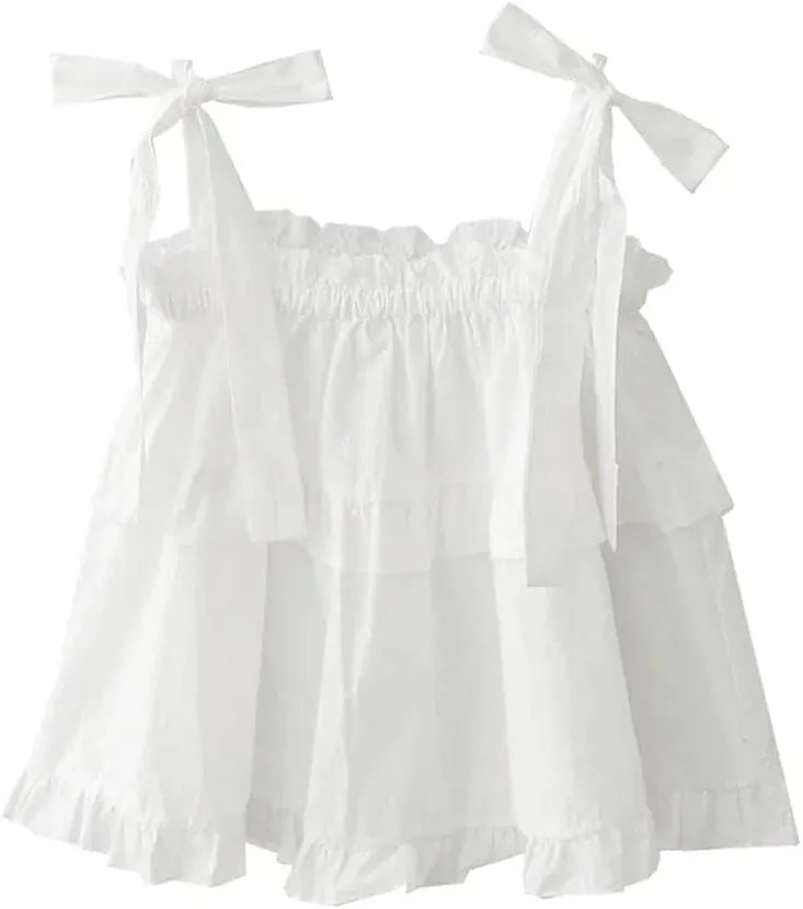 Women's Solid Color Loose Pleated Camisole