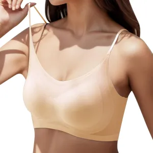 Womens Sports Bras Spaghetti Strap Padded Bras Plus Size Workout Bras Wireless Casual Camisole Workout Yoga Gym Tops