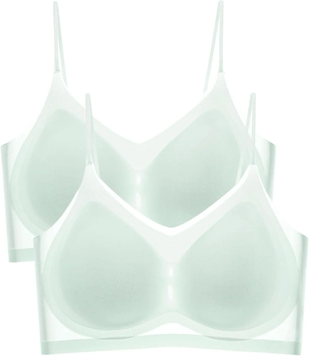 Womens Sports Bras Spaghetti Strap Padded Bras Plus Size Workout Bras Wireless Casual Camisole Workout Yoga Gym Tops