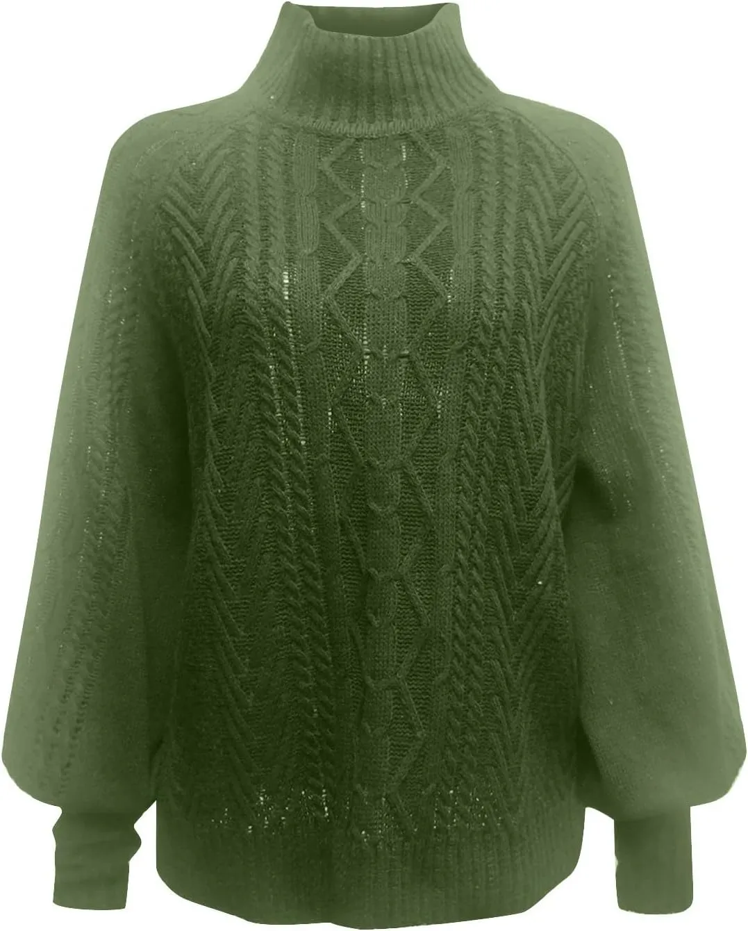 Women's Striped Turtleneck Sweater Long Sleeve Oversized Knitted Soft Pullover Side Split Drop Shoulders Blouse Tops