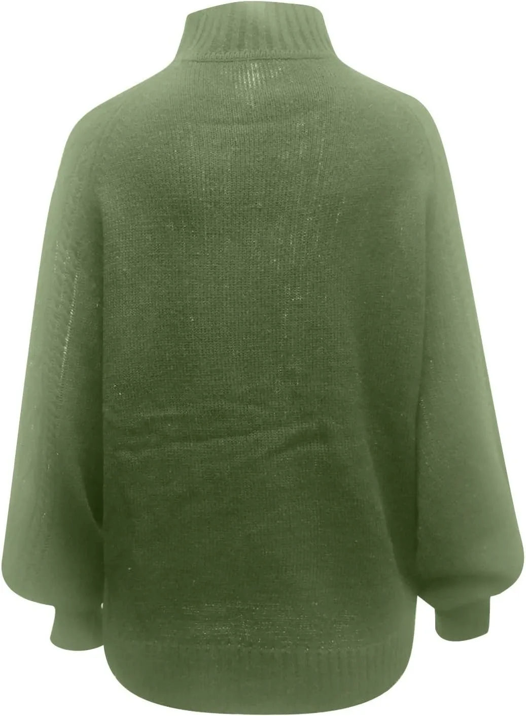 Women's Striped Turtleneck Sweater Long Sleeve Oversized Knitted Soft Pullover Side Split Drop Shoulders Blouse Tops