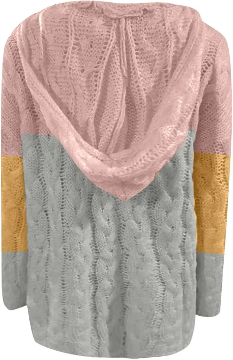 Women's Sweaters Hoodies Casual Oversized V Neck Sexy Hollow Crochet Sweater Long Sleeve Pullover Loose Tops