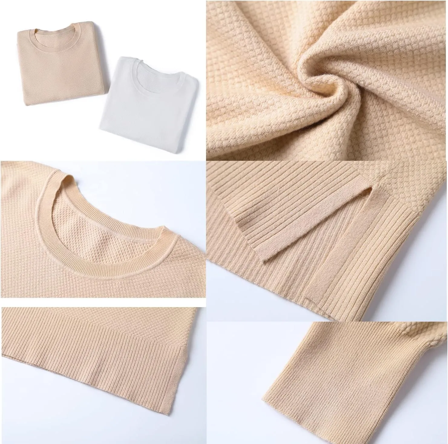 Womens Sweater/Womens Pullover Sweater Side Slit Crewneck Long Sleeve Knit Oversized Pullover Sweater Top