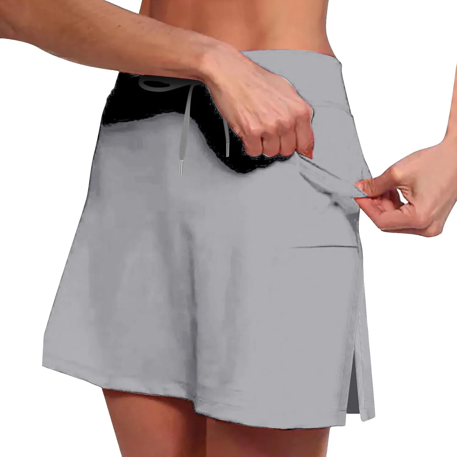 Women's Tennis Golf Skirts Elastic Yoga Skorts with Pockets for Women Tummy Control Floral Print 2025 Spring Running Shorts