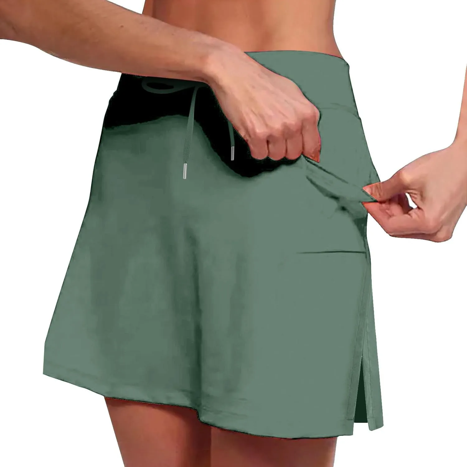 Women's Tennis Golf Skirts Elastic Yoga Skorts with Pockets for Women Tummy Control Floral Print 2025 Spring Running Shorts