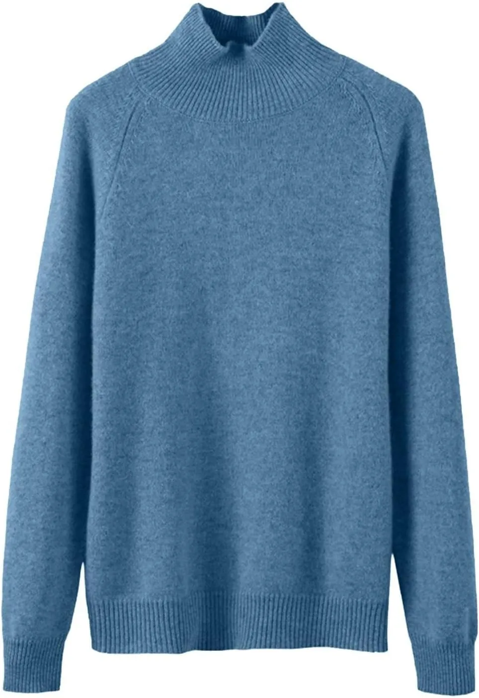 Womens Turtleneck Long Sleeve Knit Sweater Casual Loose Fit Tops Basic Pullover Jumper Tops 2024 Fall Winter