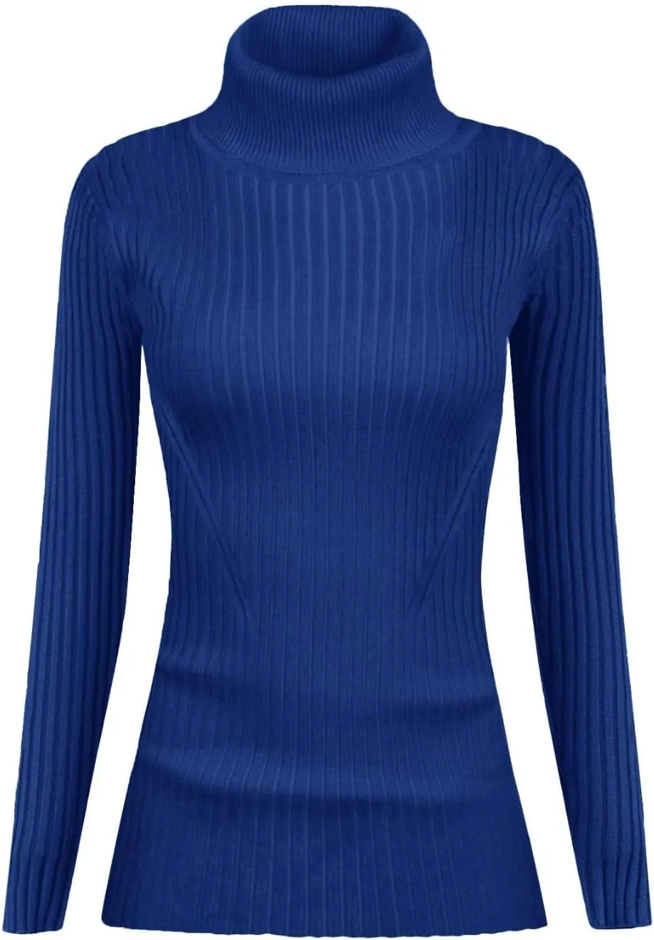 Womens Turtleneck Long Sleeve Sweater Casual Ribbed Thermal Fitted Sweaters Chunky Cable Knit Sweater Pullover 2025