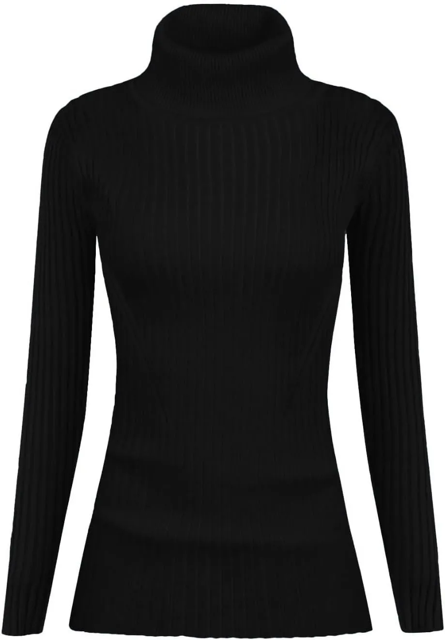 Womens Turtleneck Long Sleeve Sweater Casual Ribbed Thermal Fitted Sweaters Chunky Cable Knit Sweater Pullover 2025