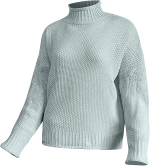 Women's Turtleneck Sweater 2024 Sleeve Knit Solid Color Sweater Pullover Top Fall Tops Cute