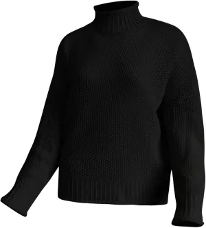 Women's Turtleneck Sweater 2024 Sleeve Knit Solid Color Sweater Pullover Top Fall Tops Cute