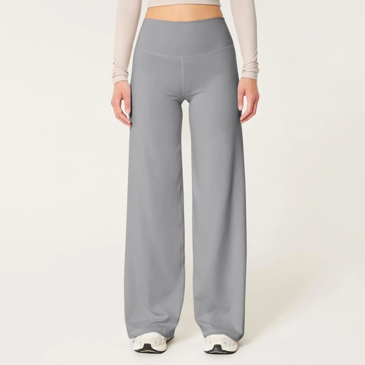 Womens Wide Leg Yoga Pants Stretch High Waist Baggy Workout Pants Tummy Control Gym Trouser Pants 2025