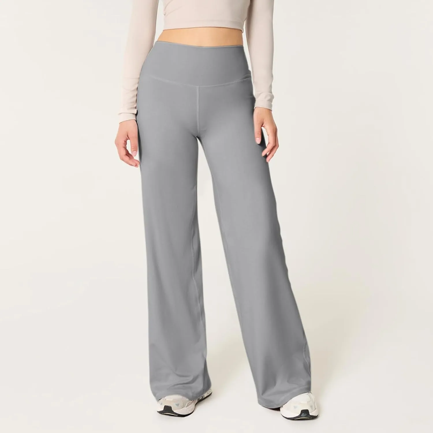Womens Wide Leg Yoga Pants Stretch High Waist Baggy Workout Pants Tummy Control Gym Trouser Pants 2025