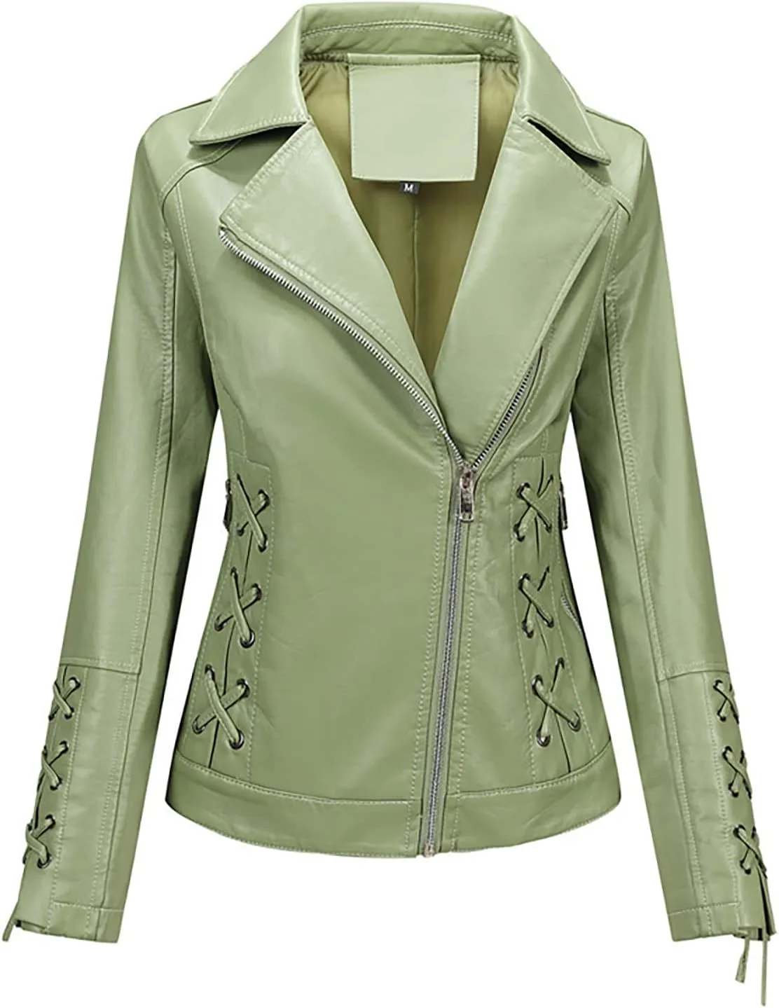 Women's Winter Faux Leather Jacket Ladies Open Front Lapel Draped Outwear Cardigan Solid Blazer Thickened Coat
