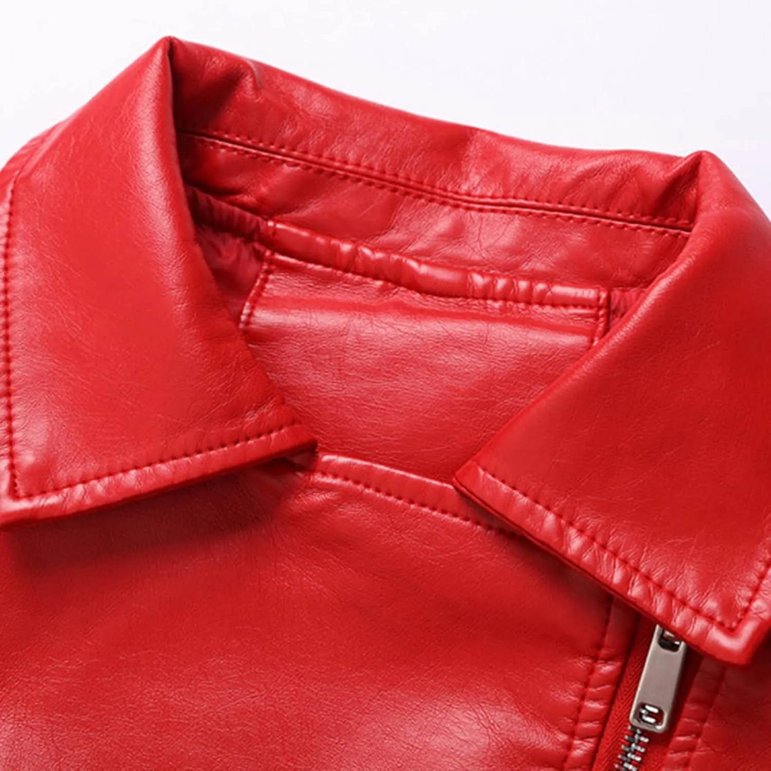 Women's Winter Faux Leather Jacket Ladies Open Front Lapel Draped Outwear Cardigan Solid Blazer Thickened Coat