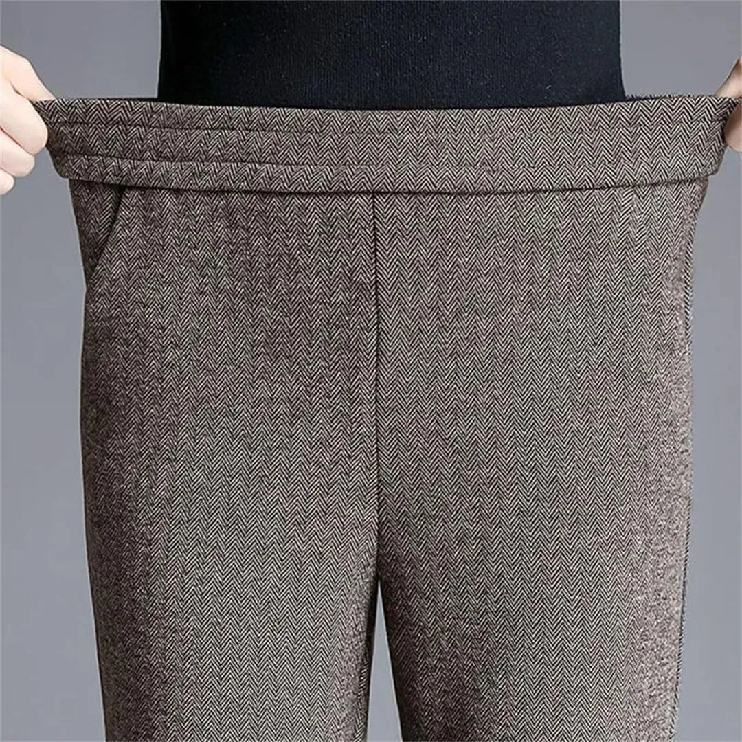 Women's Woolen Pants Harem Pencil Pants High Elastic Waist Korean Style Pants Trousers