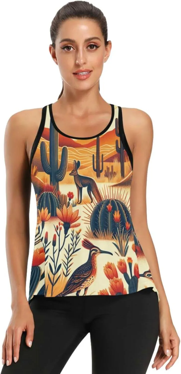 Women's Workout Tank Top Sonoran-Sunrise-Arizona Sleeveless Sport Gym Top Athletic Yoga Tank Top