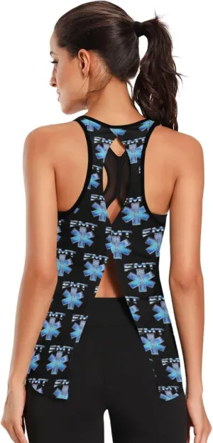 Women's Workout Tank Top Vintage-EMT-Paramedic Sleeveless Sport Gym Top Athletic Yoga Tank Top