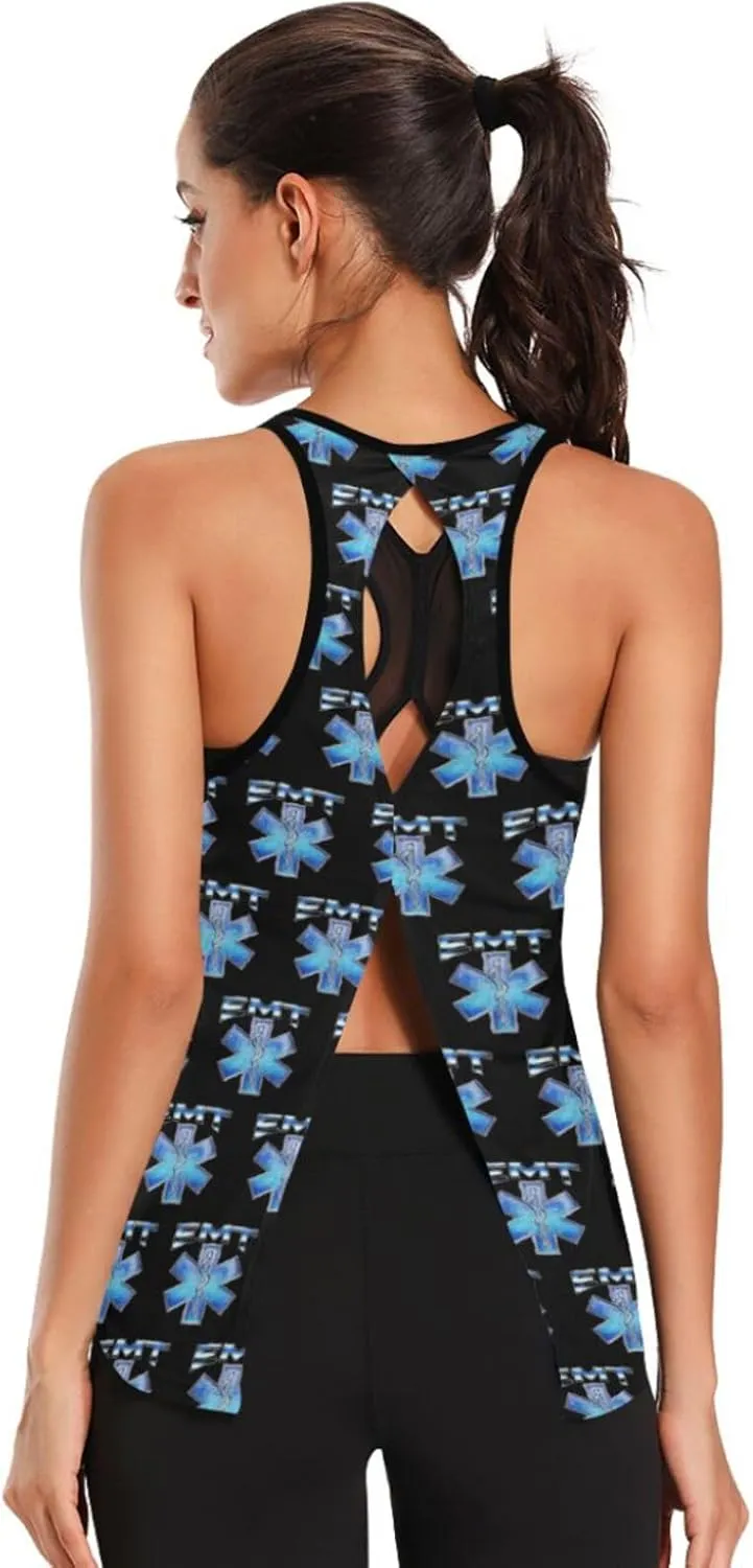 Women's Workout Tank Top Vintage-EMT-Paramedic Sleeveless Sport Gym Top Athletic Yoga Tank Top