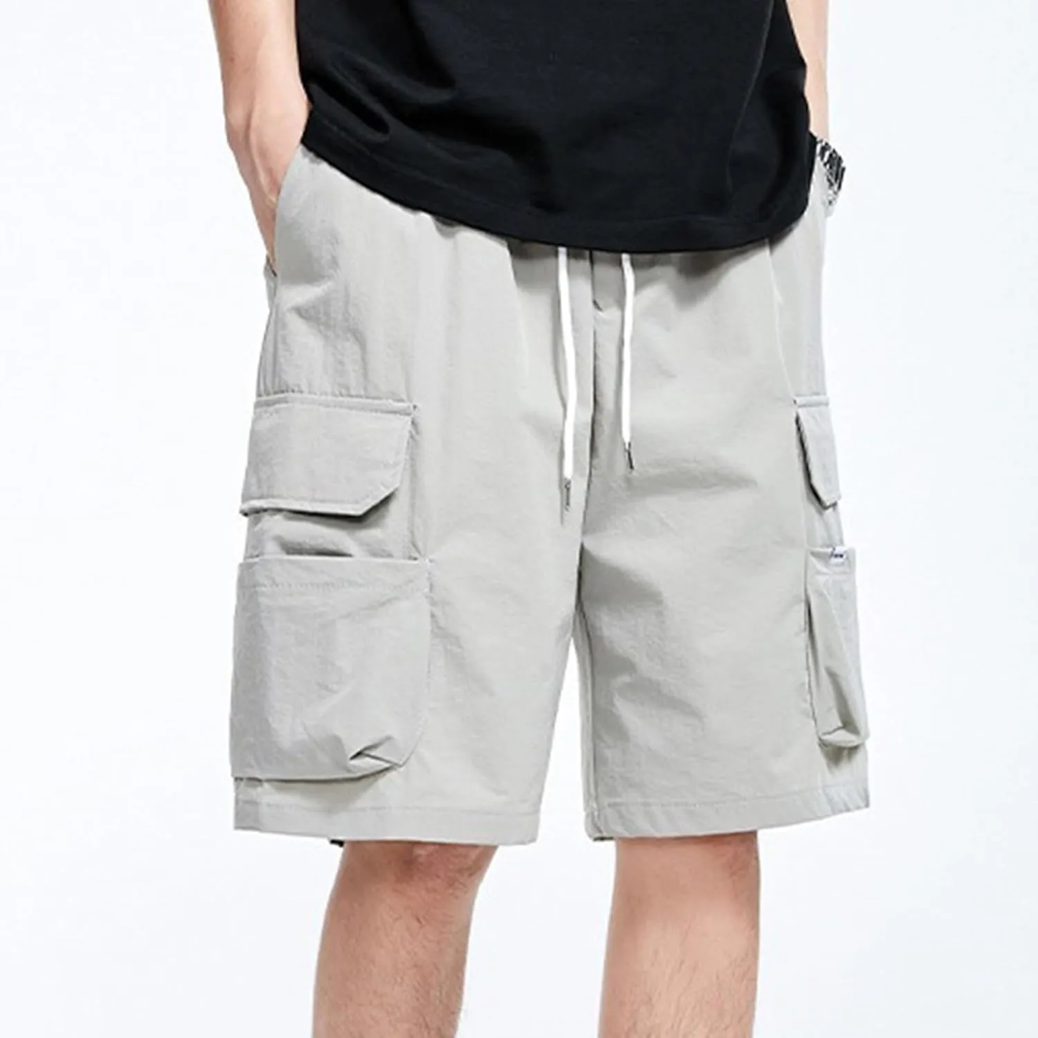 XYXIONGMAO Men's Joggers Techwear Black Hip Hop Cargo Shorts Streetwear Sweatpants Cargo Pants for Men