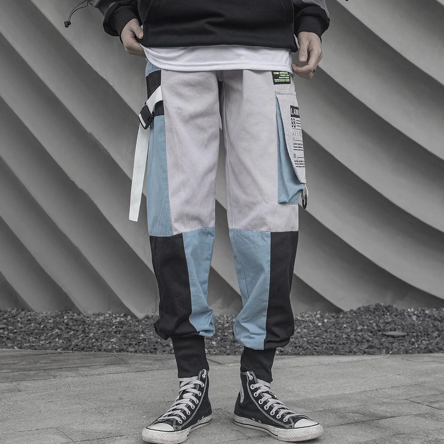 XYXIONGMAO Men's Tactical Hip Hop Pants Techwear Harem Streetwear Sweatpants Tactical Joggers Cargo Pants for Men