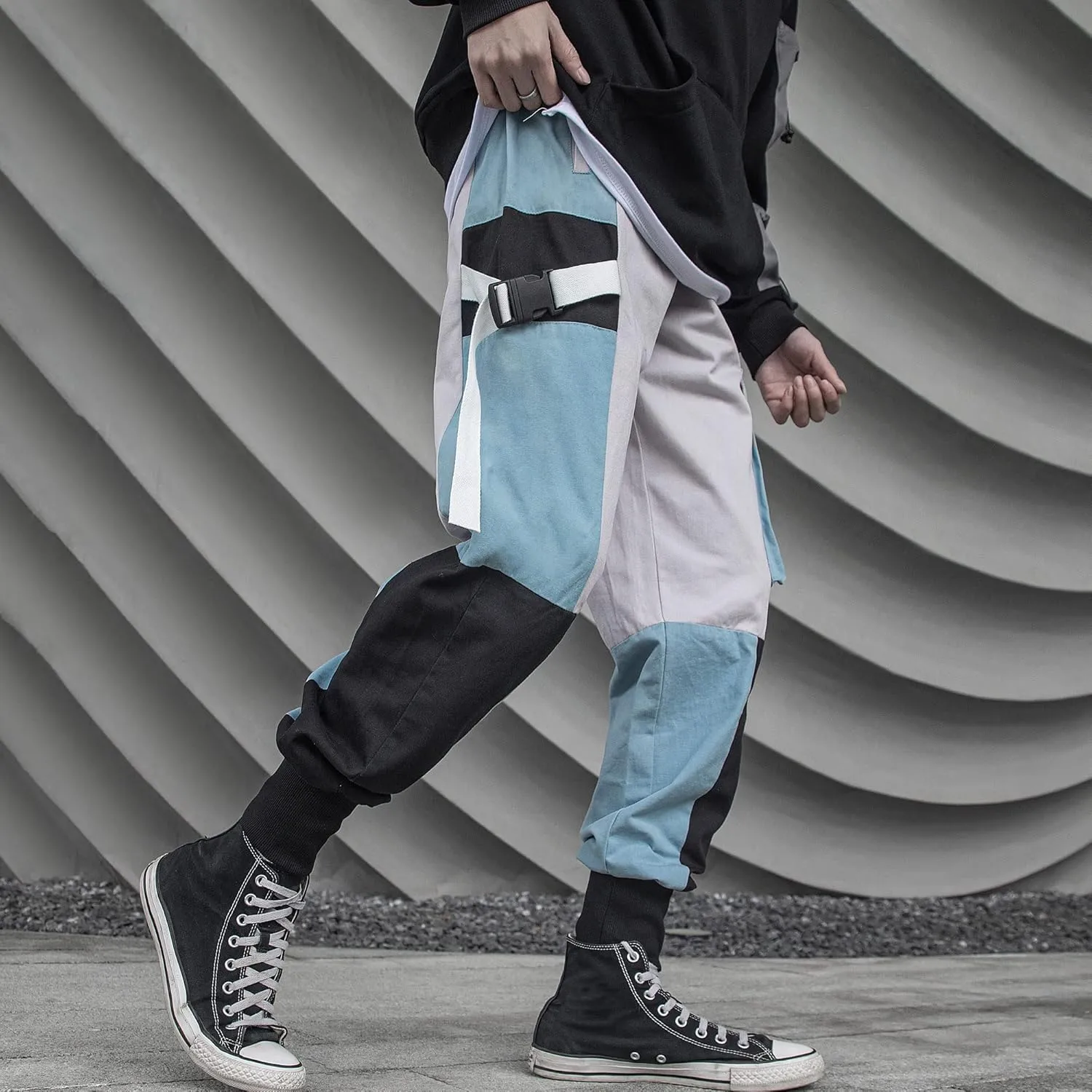 XYXIONGMAO Men's Tactical Hip Hop Pants Techwear Harem Streetwear Sweatpants Tactical Joggers Cargo Pants for Men