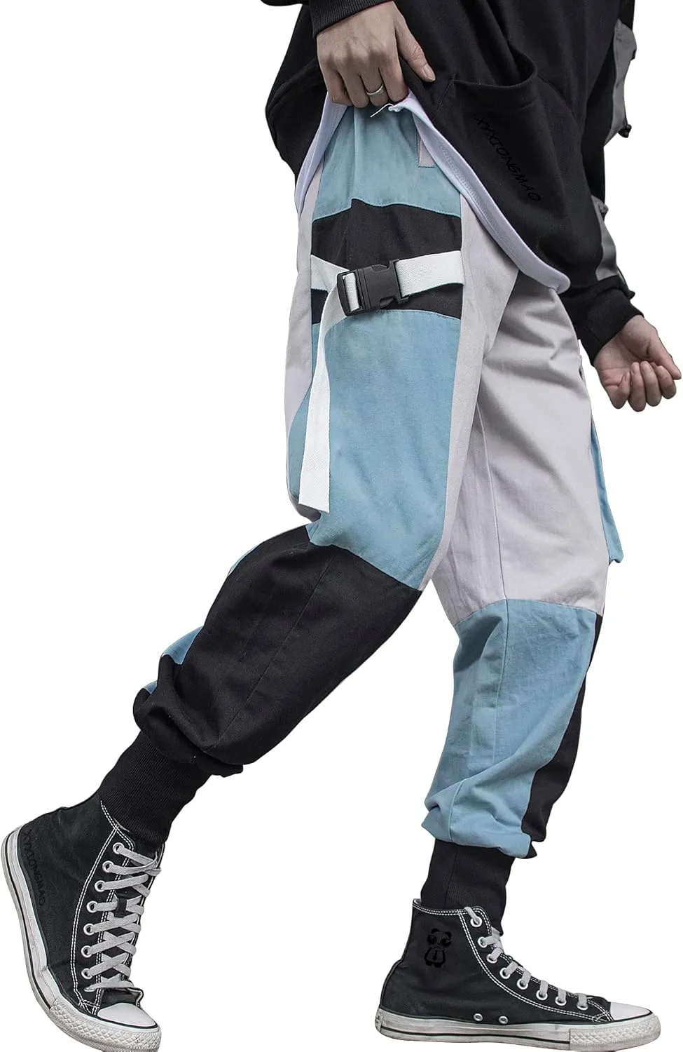 XYXIONGMAO Men's Tactical Hip Hop Pants Techwear Harem Streetwear Sweatpants Tactical Joggers Cargo Pants for Men
