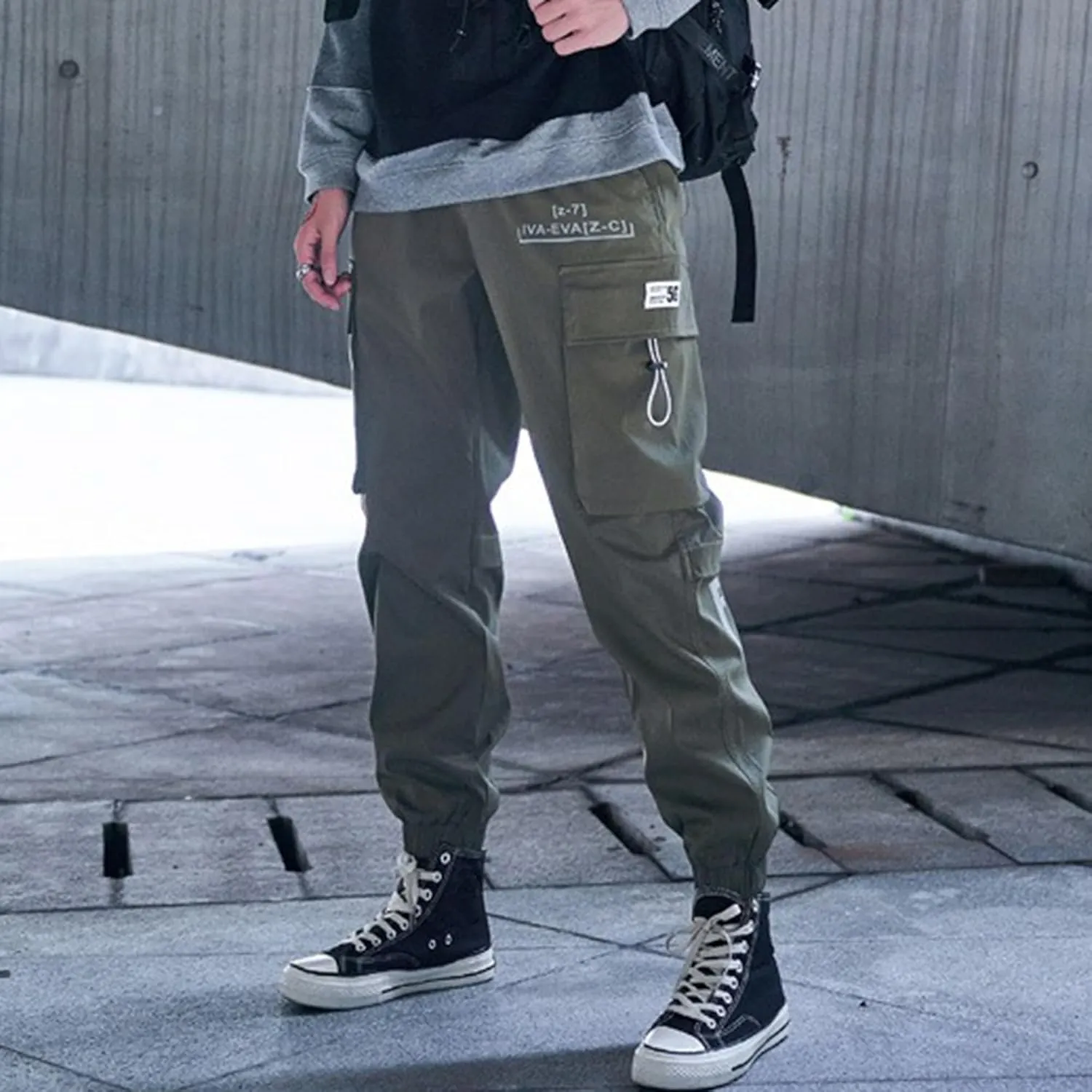 XYXIONGMAO Men's Techwear Joggers Goth Hip Hop Black Fashion Tactical Streetwear Harem Sweatpants Cargo Pants for Men
