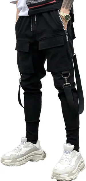 XYXIONGMAO Men's Unisex Cargo Harem Pants Functional Tactical Sweatpants Slacks Hip Hop Jogger Techwear Streetwear Overalls