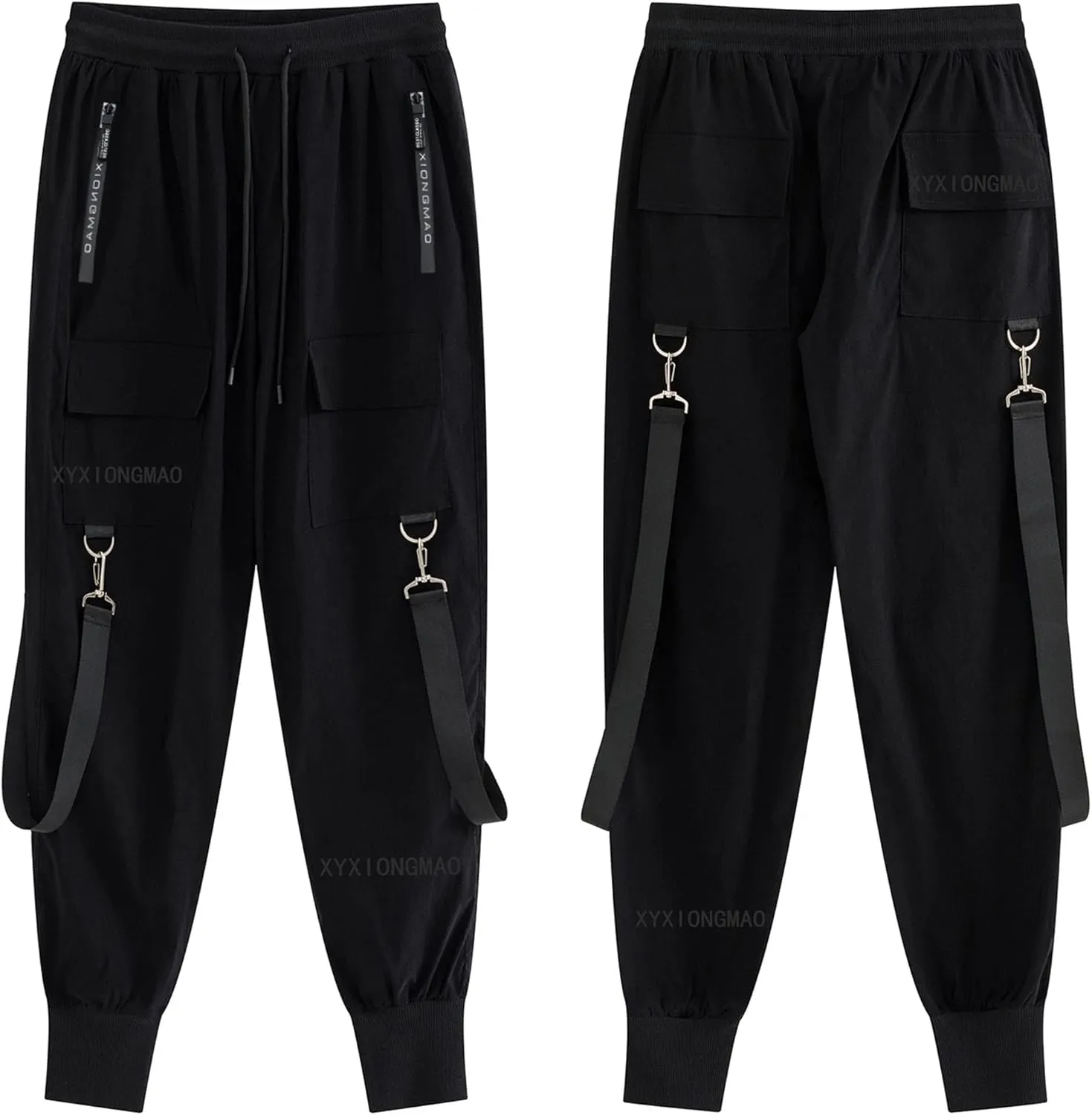 XYXIONGMAO Men's Unisex Cargo Harem Pants Functional Tactical Sweatpants Slacks Hip Hop Jogger Techwear Streetwear Overalls