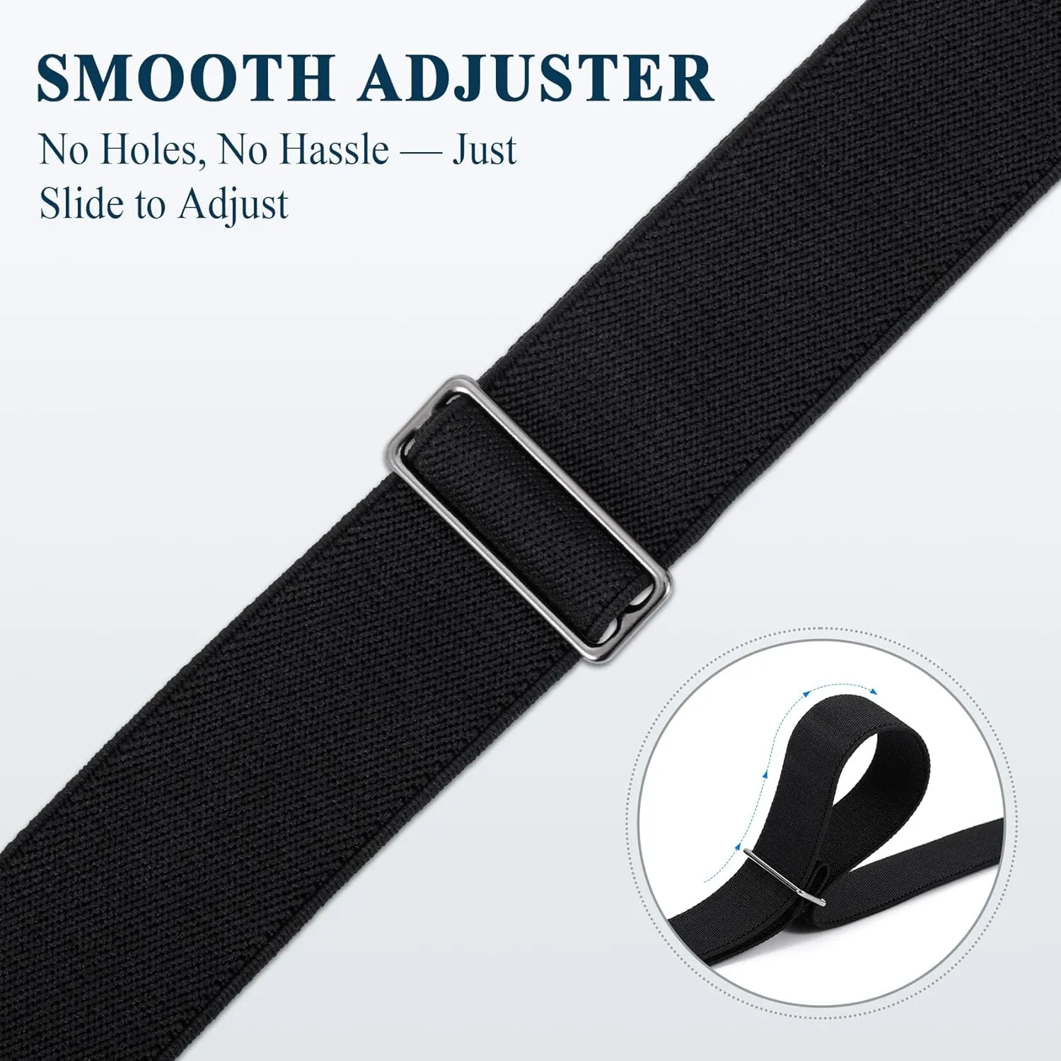 XZQTIVE No Show Invisible Elastic Belt for Women & Men, Adjuatable Stretch Belt with Flat Buckle for Jeans Pants Dreses