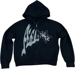 Y2k Hoodie Zip Up Men Women Fashion Grunge Aesthetic Hoodies Casual Vintage Oversized Pullover Sweatshirt