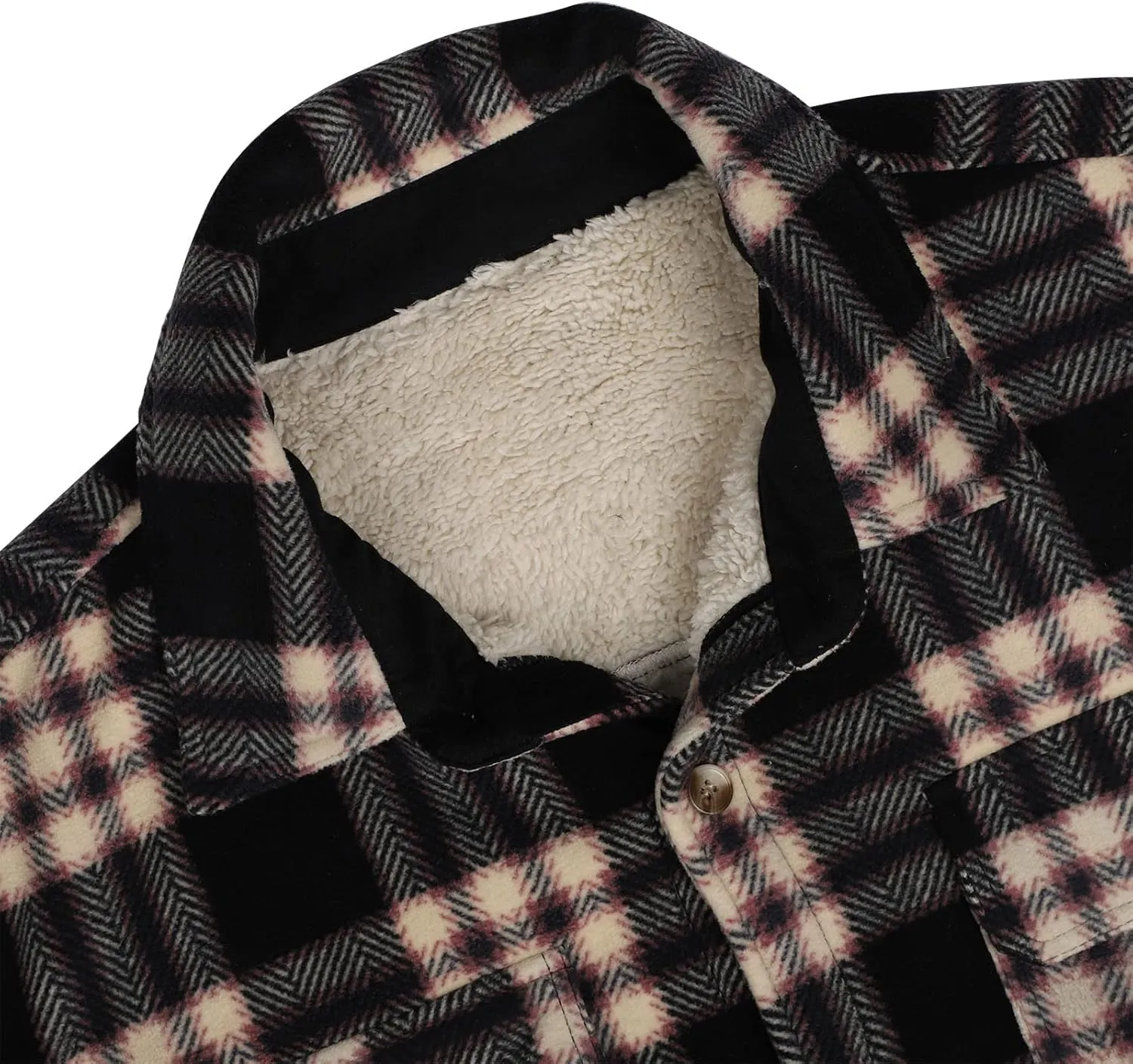 Yasumond Jackets for Men Flannel Zipper Fleece Sweatshirt Heavy Lined Warm Winter Coats Big Tall