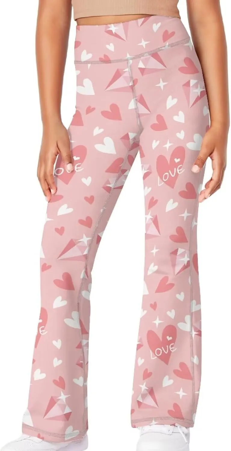 YEXIATODO Girls Wide Leg Yoga Pants Athletic Leggings High Waisted Yoga Pants Yoga Active Flared Yoga Pants Size 5-14