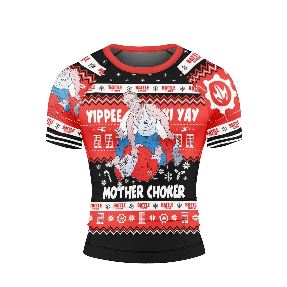 Yippe Ki-Yay Mother Choker Short Sleeve Rash Guard