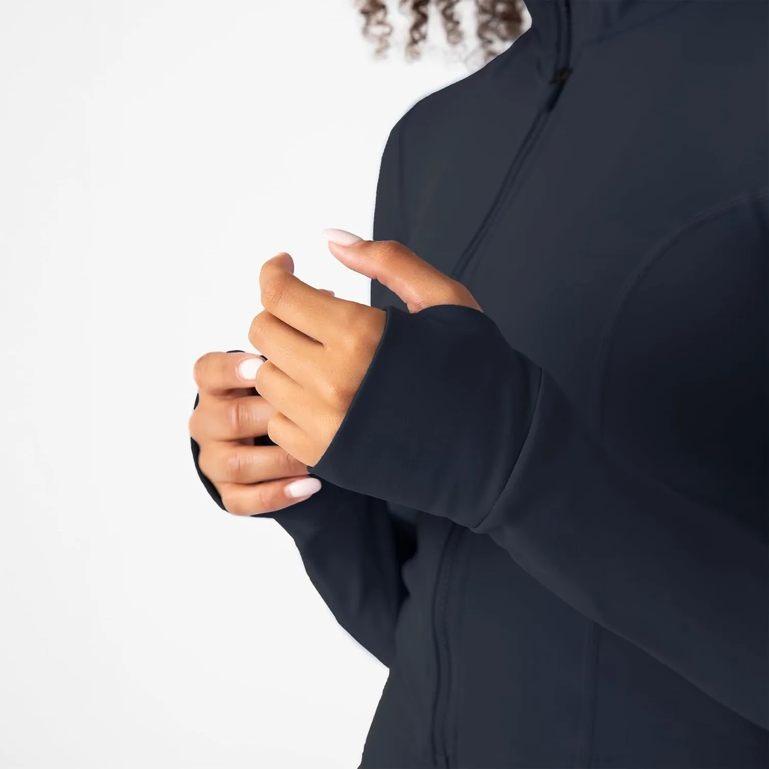 YITTY Active Women's UltraLuxe Cropped Full Zip Jacket, Athleisure, 4-Way-Stretch, Thumbholes