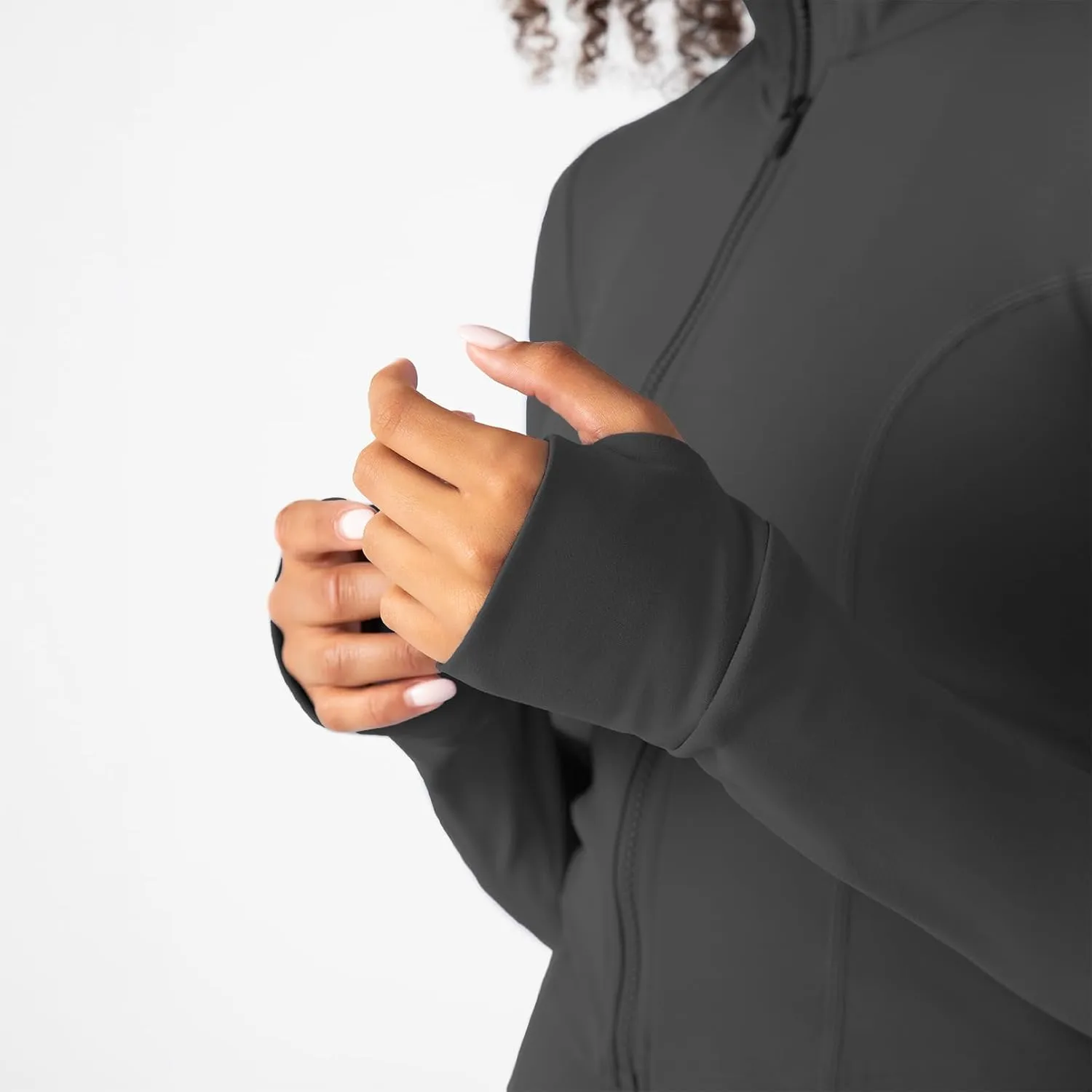 YITTY Active Women's UltraLuxe Cropped Full Zip Jacket, Athleisure, 4-Way-Stretch, Thumbholes