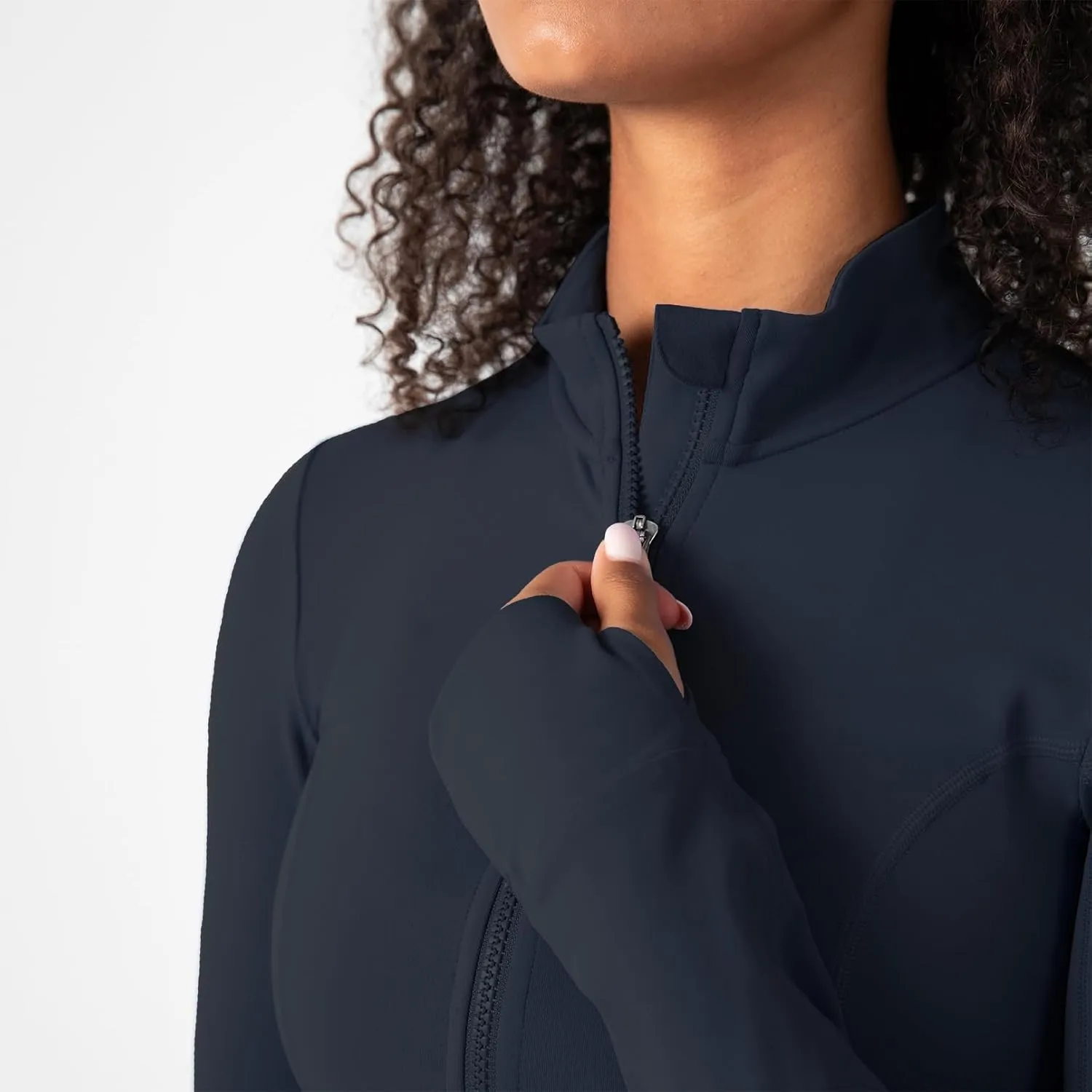 YITTY Active Women's UltraLuxe Cropped Full Zip Jacket, Athleisure, 4-Way-Stretch, Thumbholes