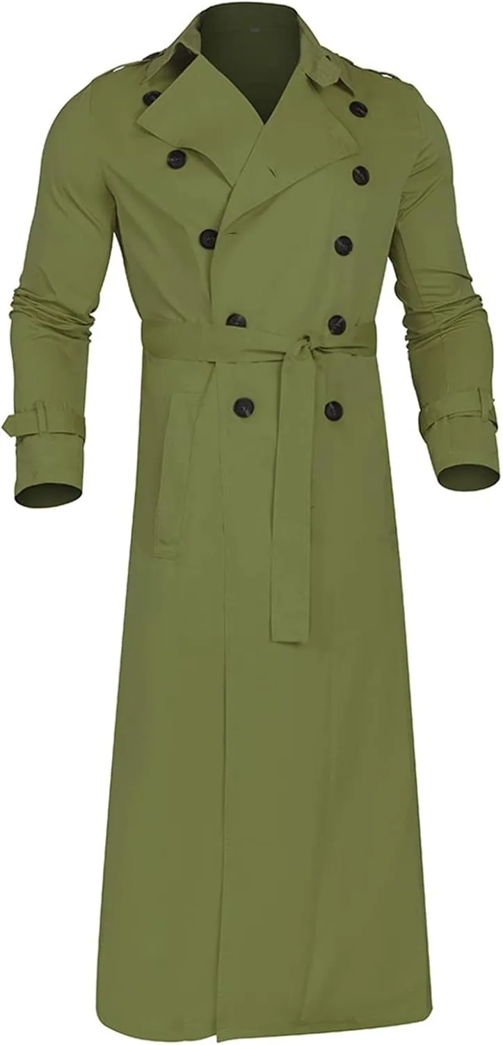 Ymosrh Varsity Jacket Men Men's Long-Slevee Luxury Full Length Trench Coat Long Wool Overcoat Winter Coats