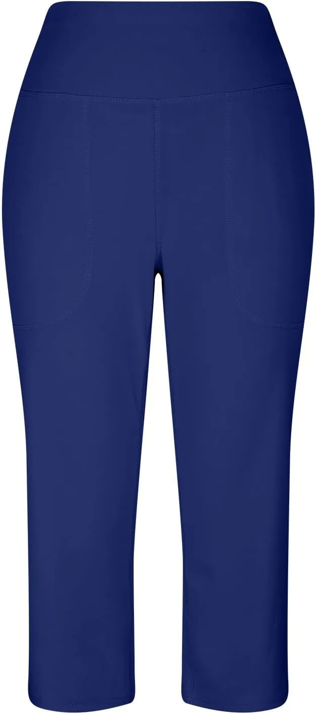 Yoga Capri for Women for Women Casual Stretch High Waisted Yoga Leggings Comfy Wide Leg Pants Women's Summer Yoga