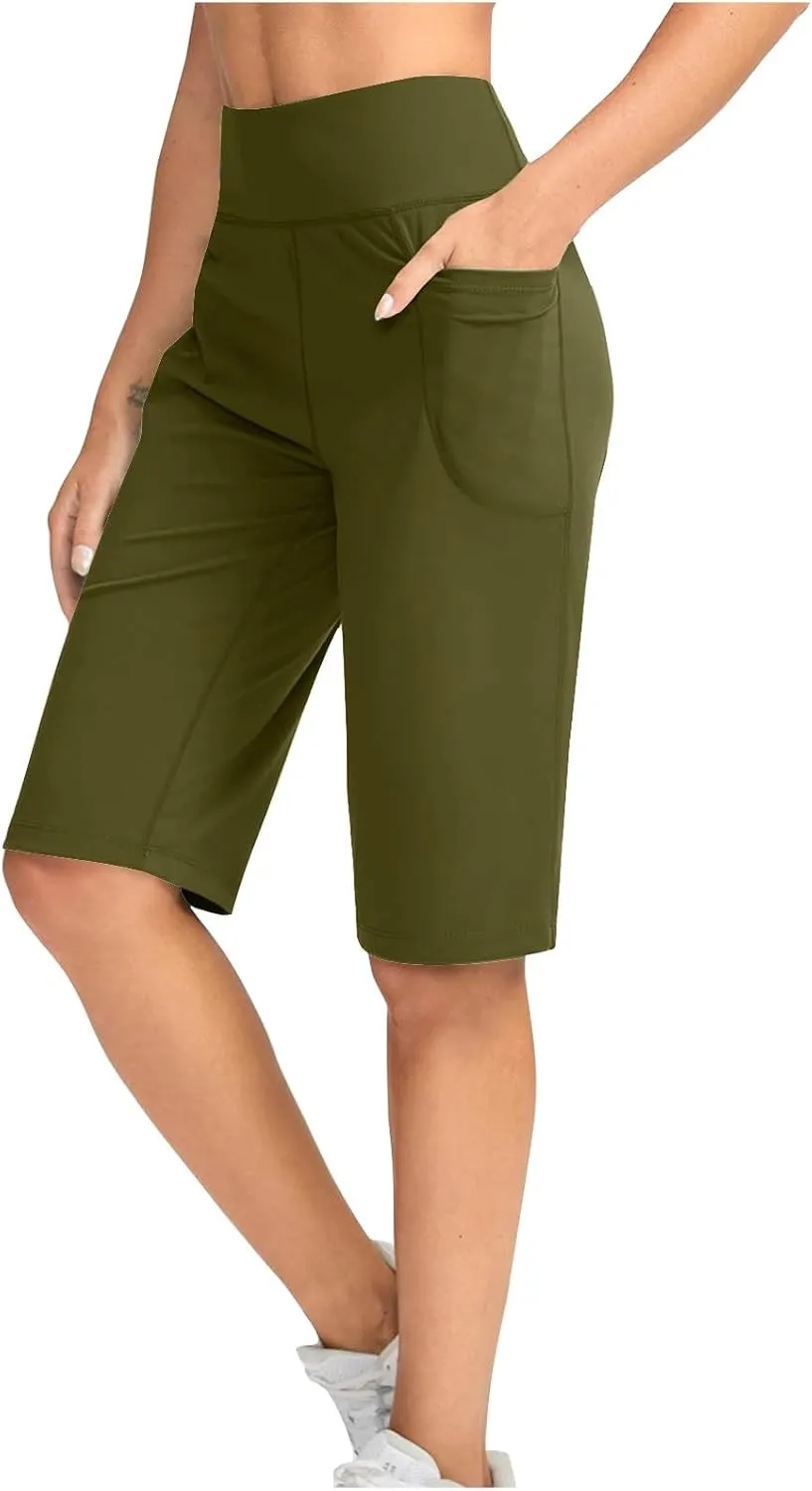 Yoga Capris Summer for Women Casual Stretch High Waisted Yoga Leggings Comfy Wide Leg Pants Womens Yoga Capris for