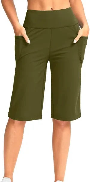 Yoga Capris Summer for Women Casual Stretch High Waisted Yoga Leggings Comfy Wide Leg Pants Womens Yoga Capris for