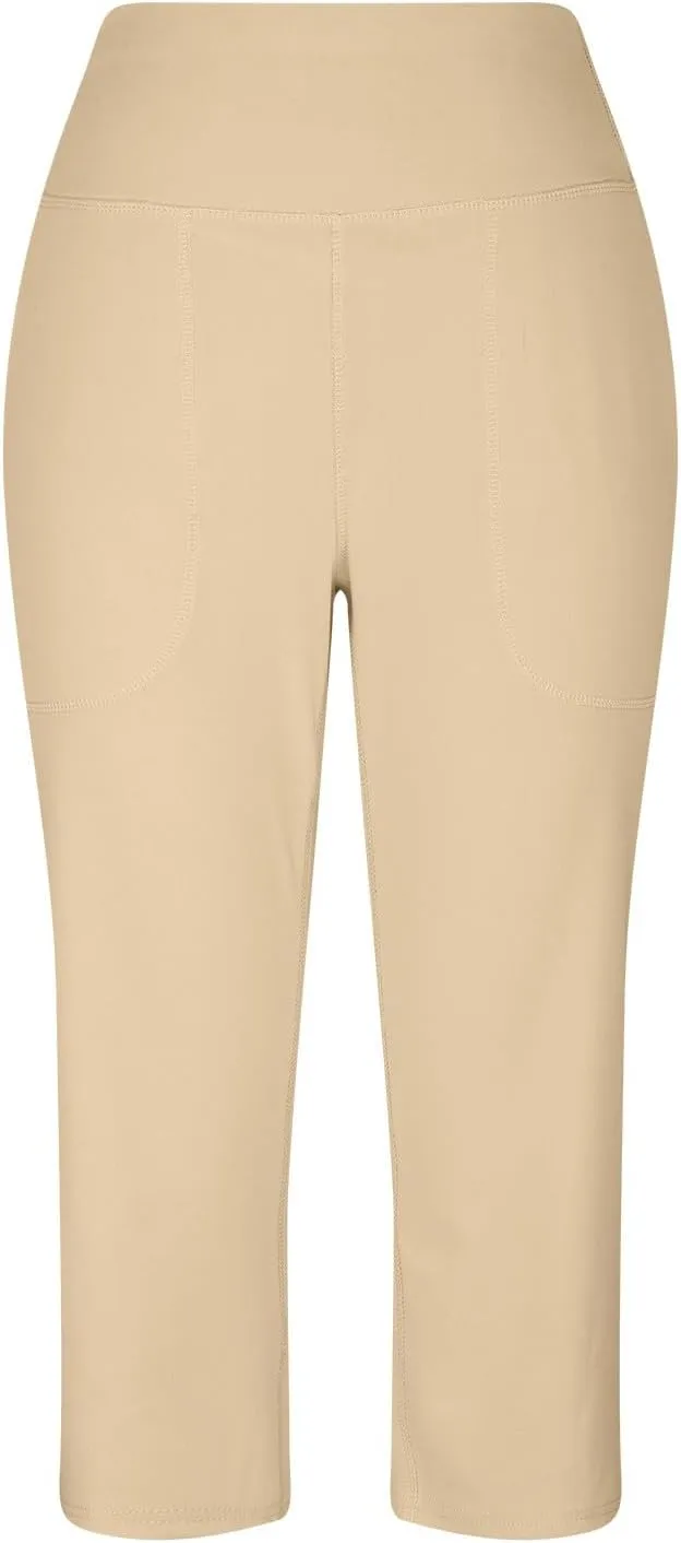 Yoga Capris Summer for Women Casual Stretch High Waisted Yoga Leggings Comfy Wide Leg Pants Womens Yoga Capris for