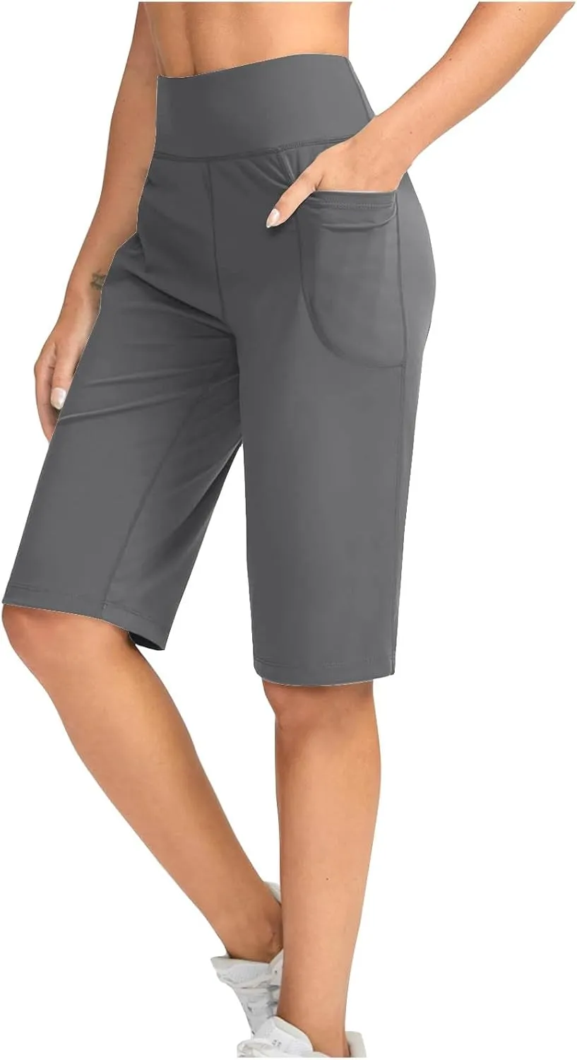 Yoga Capris Summer for Women Casual Stretch High Waisted Yoga Leggings Comfy Wide Leg Pants Womens Yoga Capris for