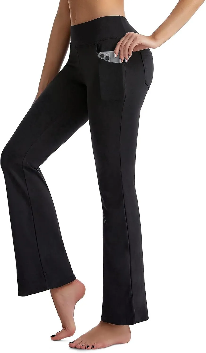 Yoga Pants Women High Waisted Stretchy Palazzo Pants Casual Flare Yoga Pants with Pockets Work Pants Trousers 2025