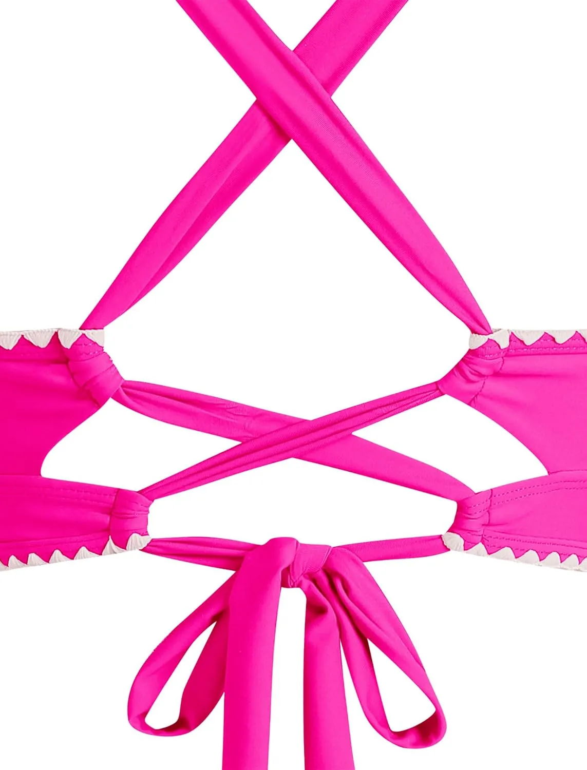 ZAFUL Women's High Waisted Bikini with Skirt Whip Stitch 2 Piece Swimsuits Tummy Control Bathing Suit