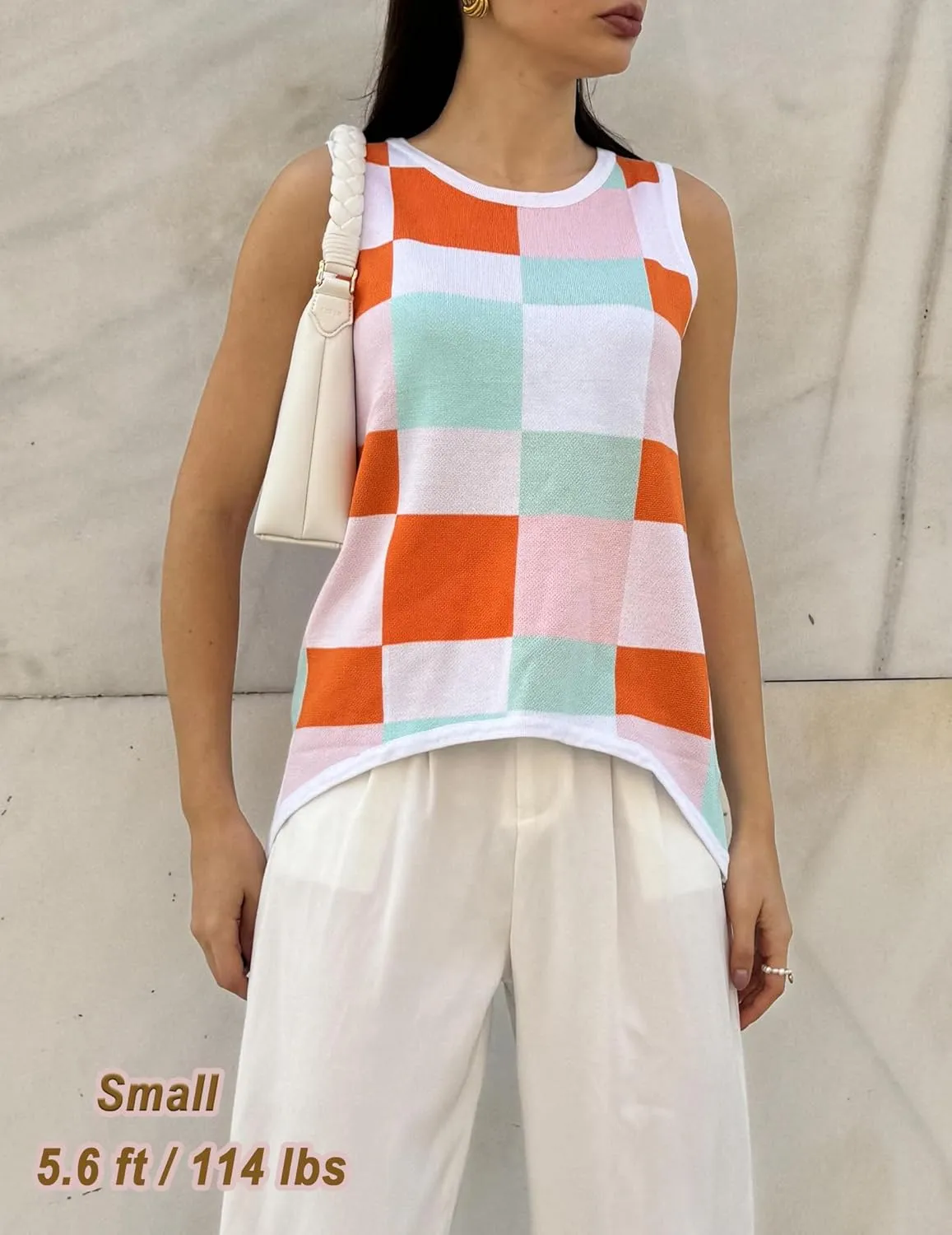 Zeagoo Womens Sleeveless Tops Knit Summer Tank Top 2025 Crew Neck Casual Loose Fit Spring Shirts Beach Blouses