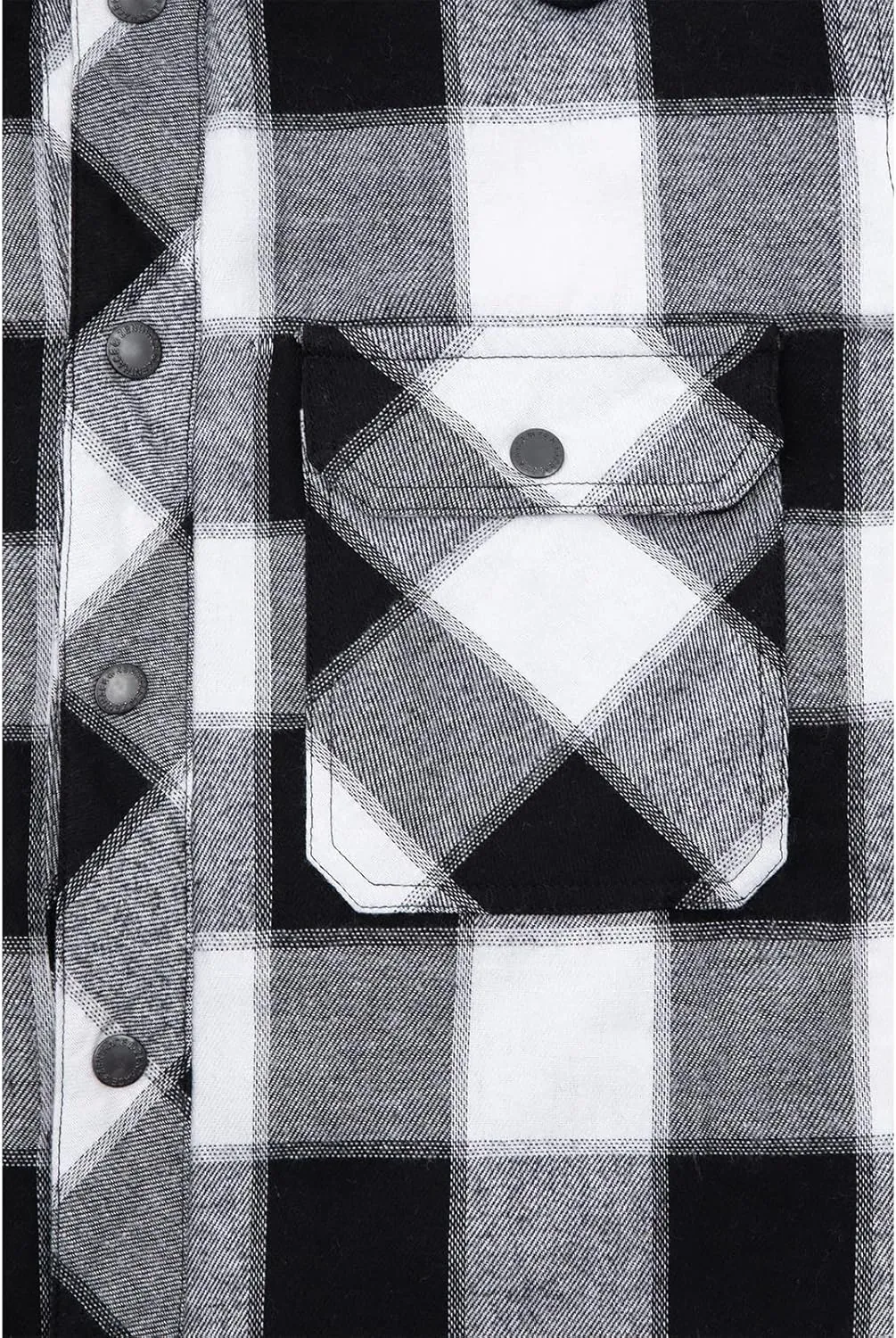 ZENTHACE Men's Thicken Plaid Hooded Flannel Shirt Jacket with Quilted Lined