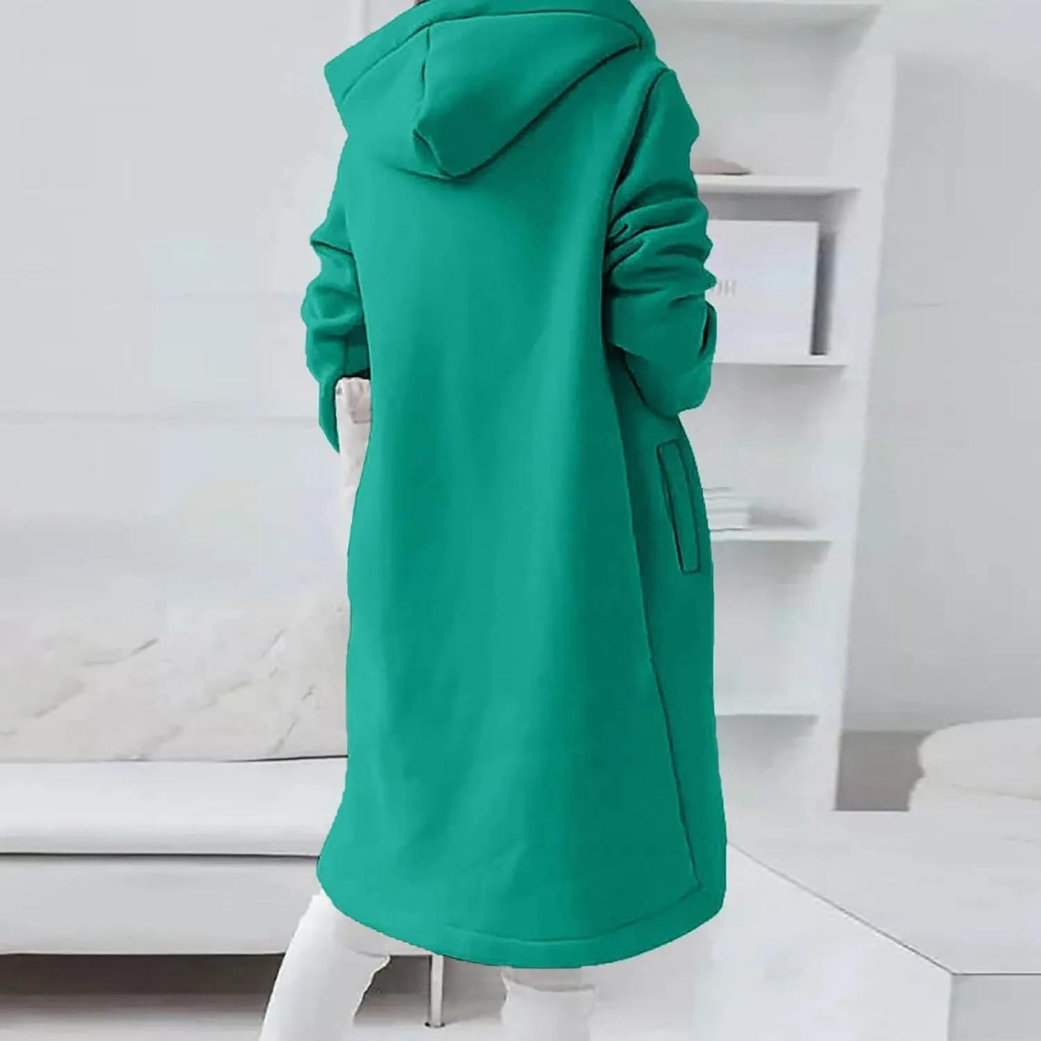 Zip Up Hoodie Women,2024 Trendy Irregular Hem Oversized Hoodies Long Tunic Sweatshirt Open Front Cardigan Jacket
