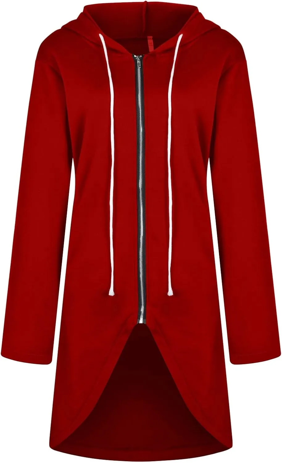 Zip Up Hoodie Women,2024 Trendy Irregular Hem Oversized Hoodies Long Tunic Sweatshirt Open Front Cardigan Jacket