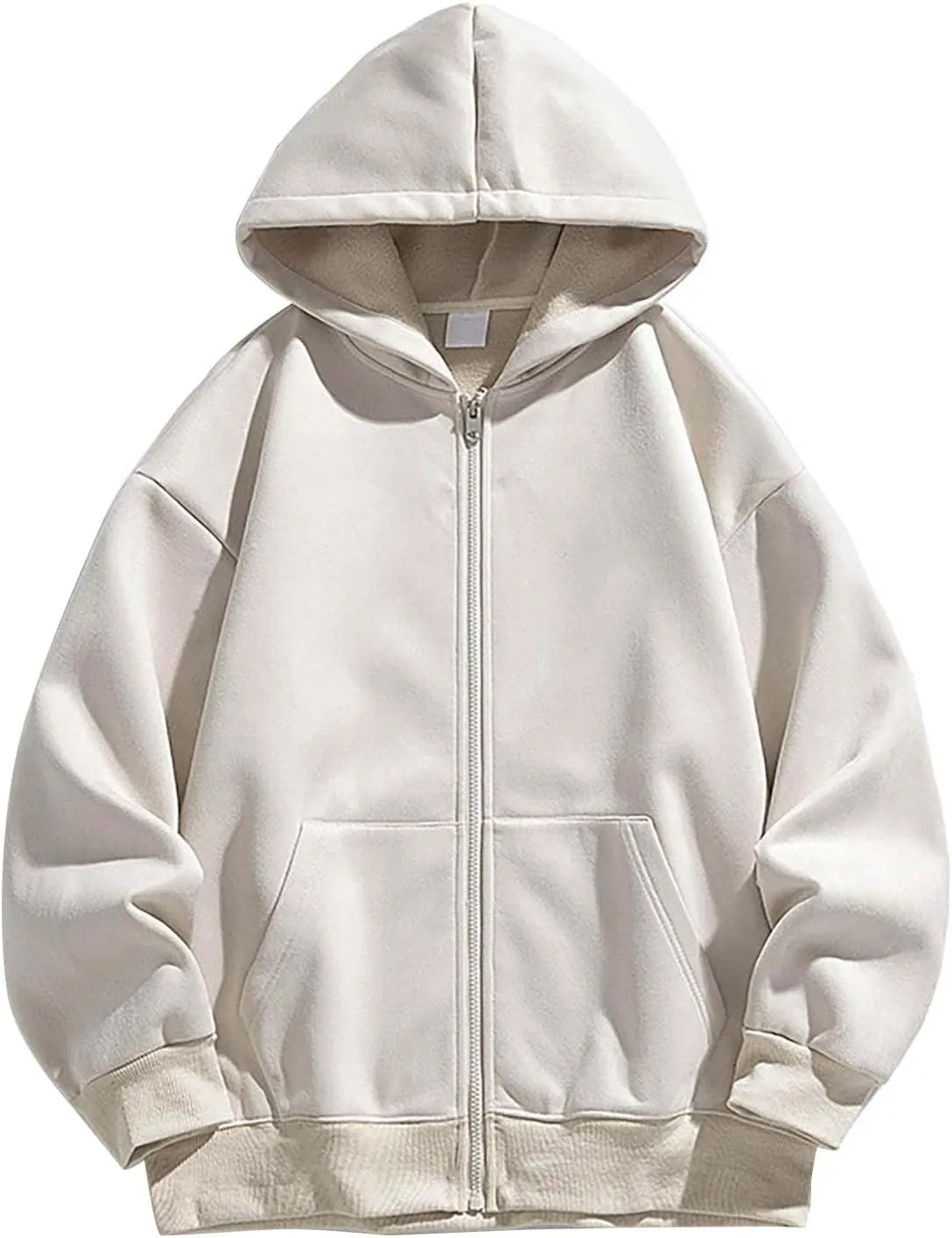 Zip Up Hoodies for Men Fleece Cotton Casual Lightweight Long Sleeve Track Jackets with Pockets Jersey Sweatshirts